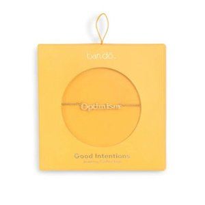 BNIB Ban.do Good Intentions Jewelry Necklace “Optimism” 24k Gold Plated NEW